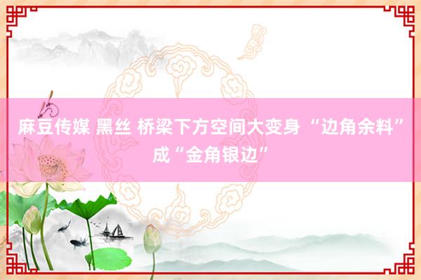 麻豆传媒 黑丝 桥梁下方空间大变身 “边角余料”成“金角银边”